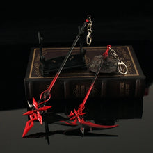Load image into Gallery viewer, Genshin Impact Arlecchino's Crimson Moon's Semblance Keychains