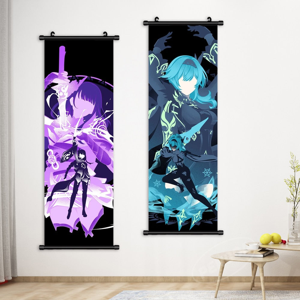 Genshin Minimalist Wall Scrolls – Teyvat Factory